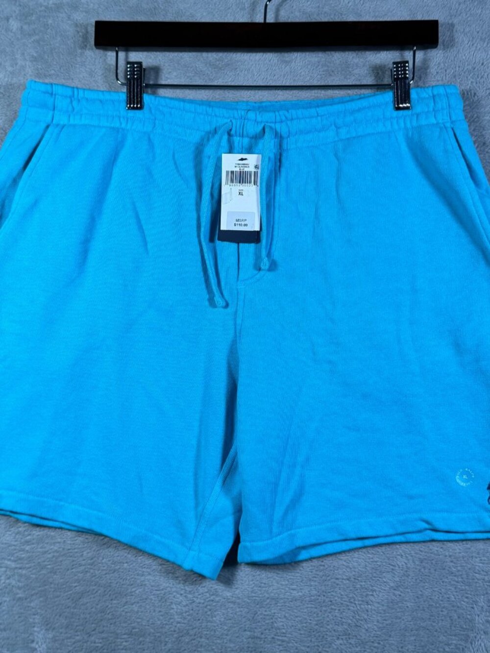 Polo Ralph Lauren Shorts Mens XL Blue French Terry Sweat Drawstring $110